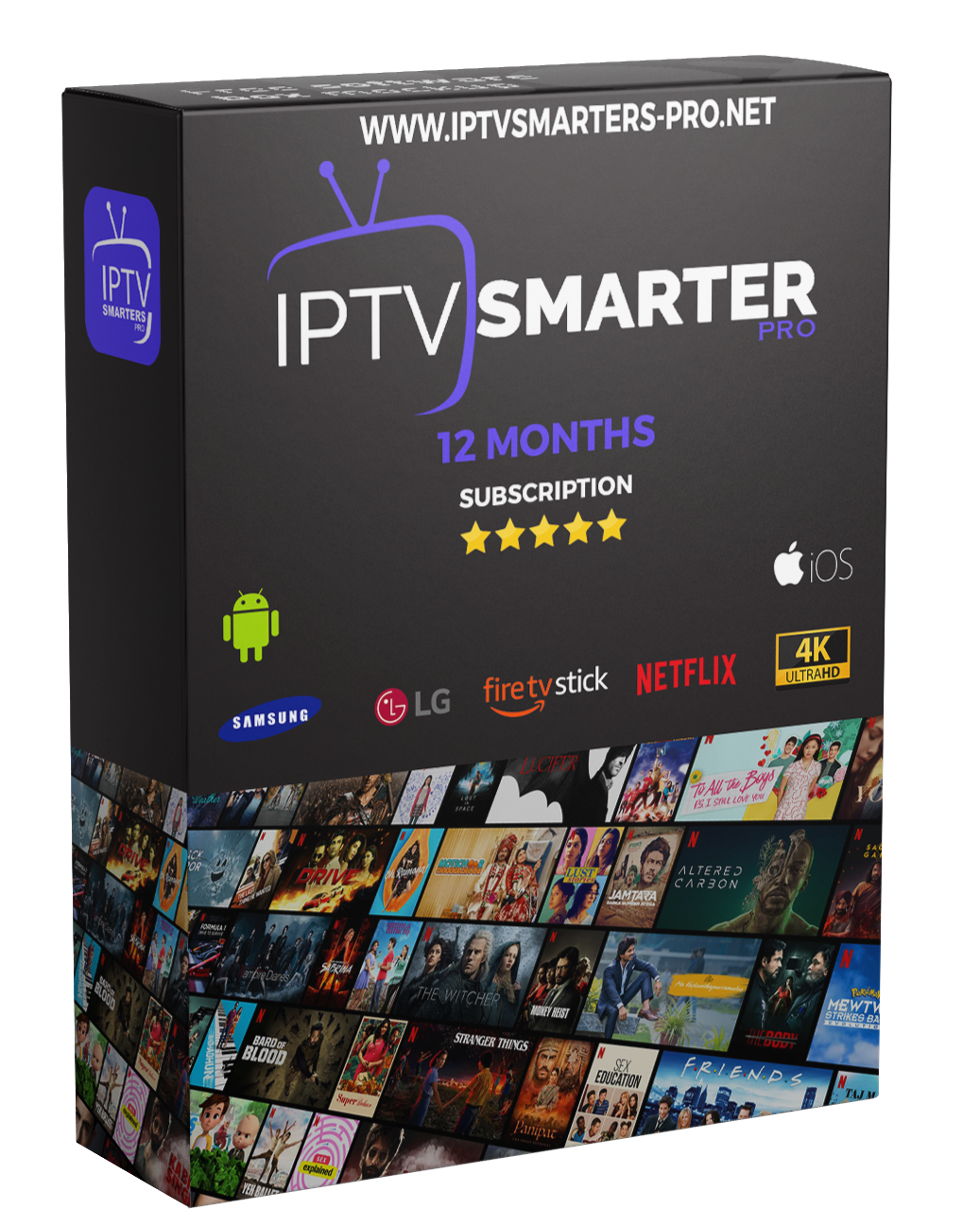 12 Months IPTV Subscription  SMARTERS PRO