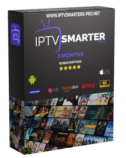 3 Months IPTV Subscription  SMARTERS PRO